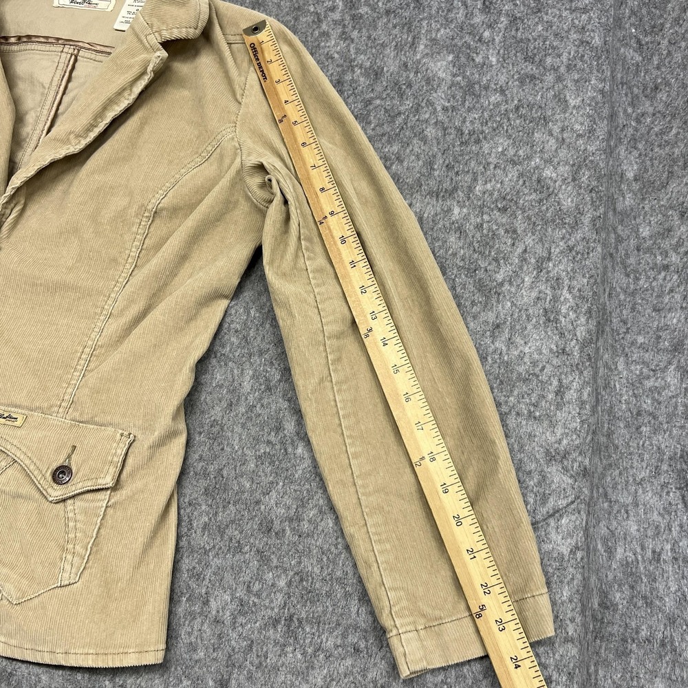 Levi Strauss Signature Jacket Womens L Beige Corduroy Blazer Button Flap Pockets - Picture 12 of 16